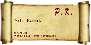 Poli Kanut névjegykártya